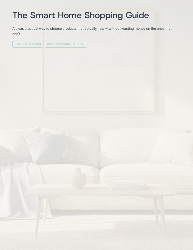 The Smart Home Shopping Guide — sample page 1
