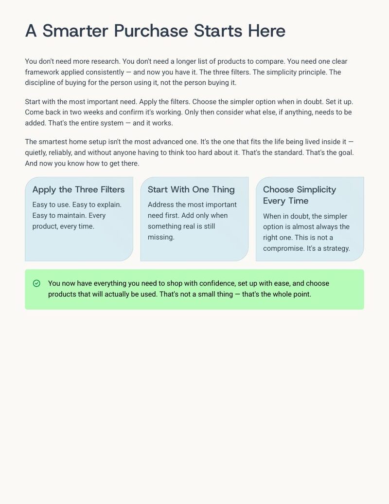 The Smart Home Shopping Guide — sample page 3